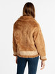 Short faux fur jacket for women