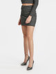 Short fitted skirt in lurex
