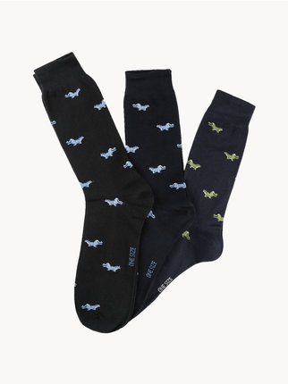 Short men's socks with prints