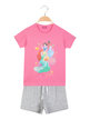 Short set for girls in cotton with princesses