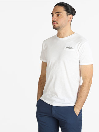 Short sleeve cotton T-shirt with pocket for men
