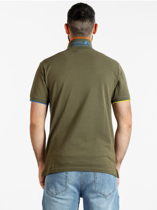 Short sleeve men's polo shirt with logo