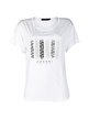 Short sleeve T-shirt with lettering and rhinestones
