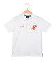 Short-sleeved boy's polo shirt with logo