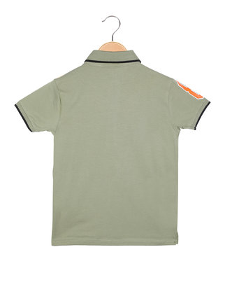 Short-sleeved cotton polo shirt for boys