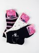 Short socks for girls in warm cotton 3 pairs
