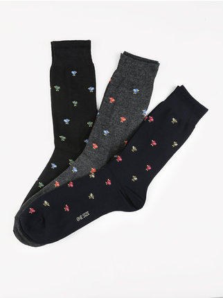 Short socks for men, pack of 3 pairs