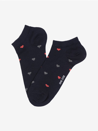 Short socks for women with hearts