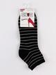 Short socks with lurex stripes