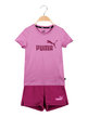 Short sporty outfit for girls in cotton