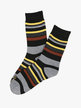 Short striped winter socks for women