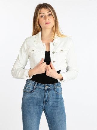 Short women's denim jacket