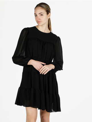 Short women's dress with long sleeves
