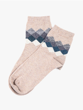 Short women's socks in warm cotton
