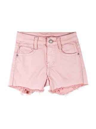 Shorts bambina in jeans colorato