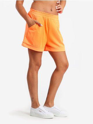 Shorts de mujer de cintura alta con puños