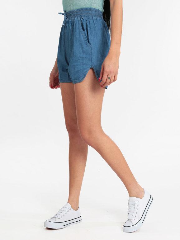 Shorts donna effetto jeans