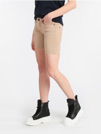 Shorts donna in cotone jeans