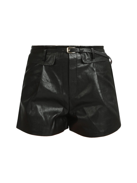 Shorts donna in ecopelle
