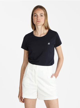 Single color women's short sleeve t-shirt
