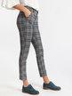 Slim checked trousers
