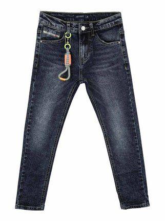Slim fit boy's jeans with decorative drawstring