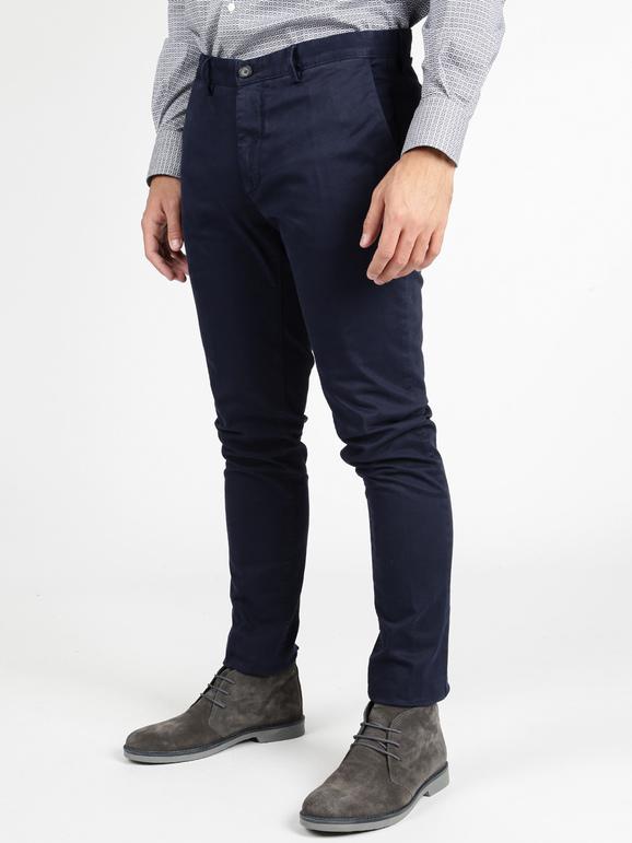 Slim-Fit Hose aus Baumwolle  Blau