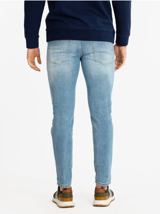 Slim fit men's jeans with rips