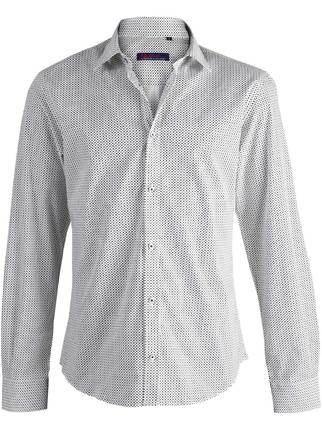 Slim-fit shirt in printed cotton