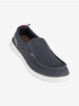 Slip on men's fabric loafers