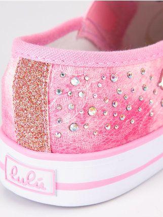 Slip on sneakers with lace - Pink