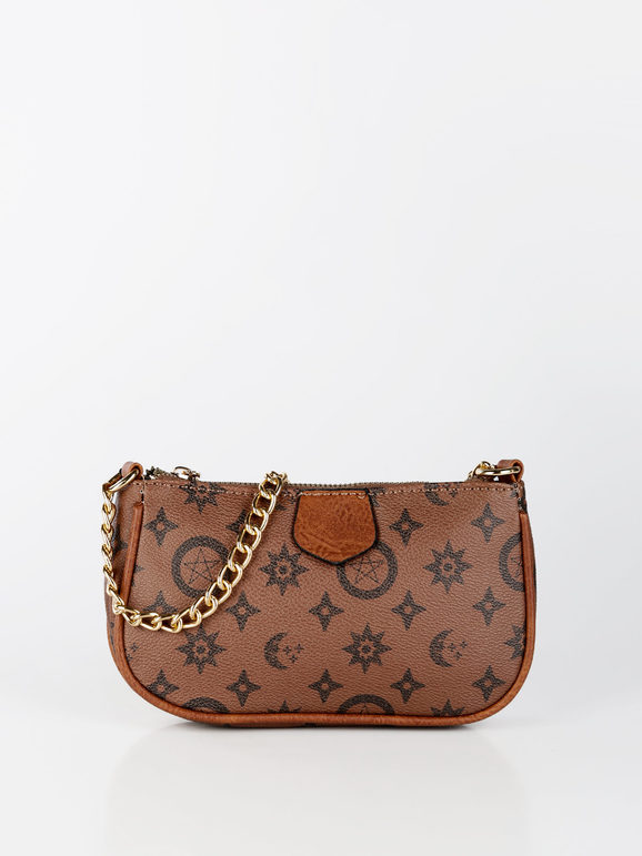 Small women's handbag with prints