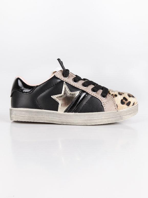Sneakers basse con stampa animalier