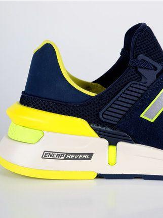 Sneakers basse MS997 blu e giallo