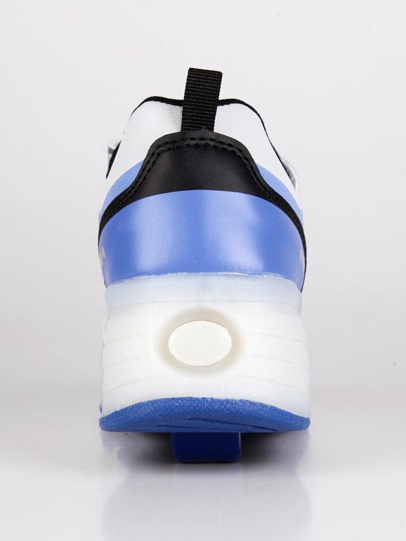 Sneakers con zeppa e luci blu