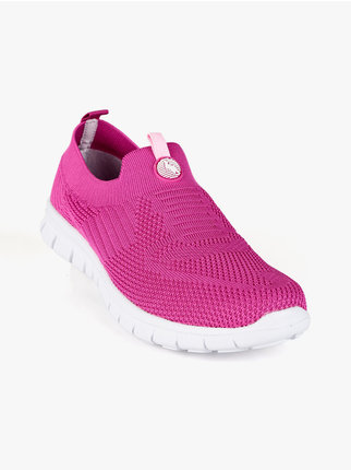 Sneakers donna slip on in tessuto