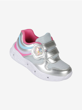 Sneakers for girls with lights and tear
