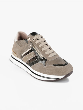 Sneakers in pelle scamosciata donna