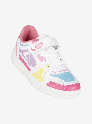 Sneakers multicolor da bambina con strappi