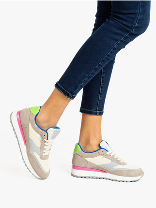 Sneakers multicolor donna con platform