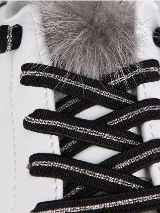 Sneakers platfom nere con strass
