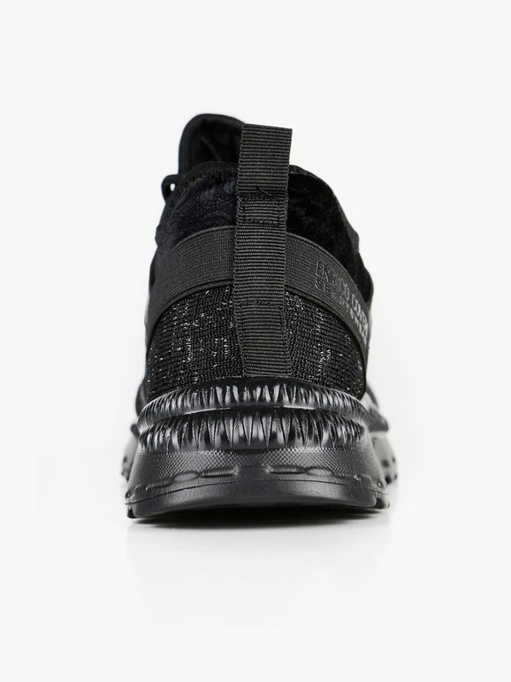Sneakers sportive in tessuto  nero