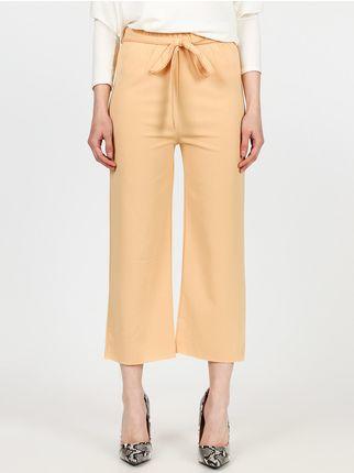 Soft trousers with belt