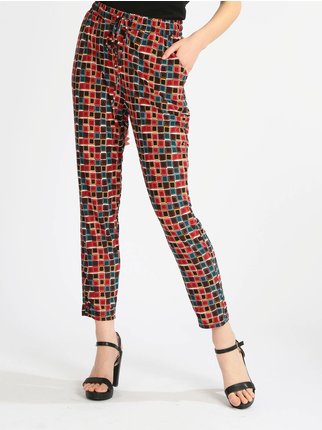 Soft women's patterned trousers