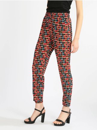 Soft women's patterned trousers