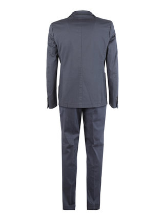 Solid color cotton suit for men