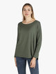 Solid color long-sleeved women's t-shirt