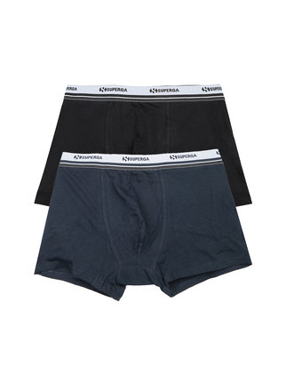 Solid color men's boxers. Pack of 2 pieces