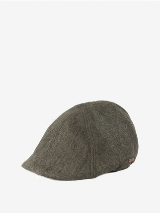 Solid color men's flat cap