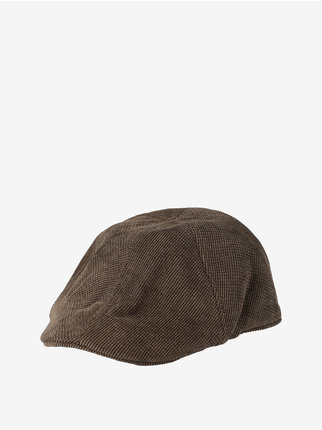 Solid color men's flat cap